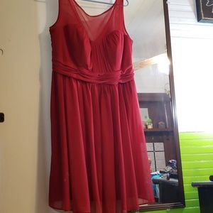 Bridesmaids dress apple red